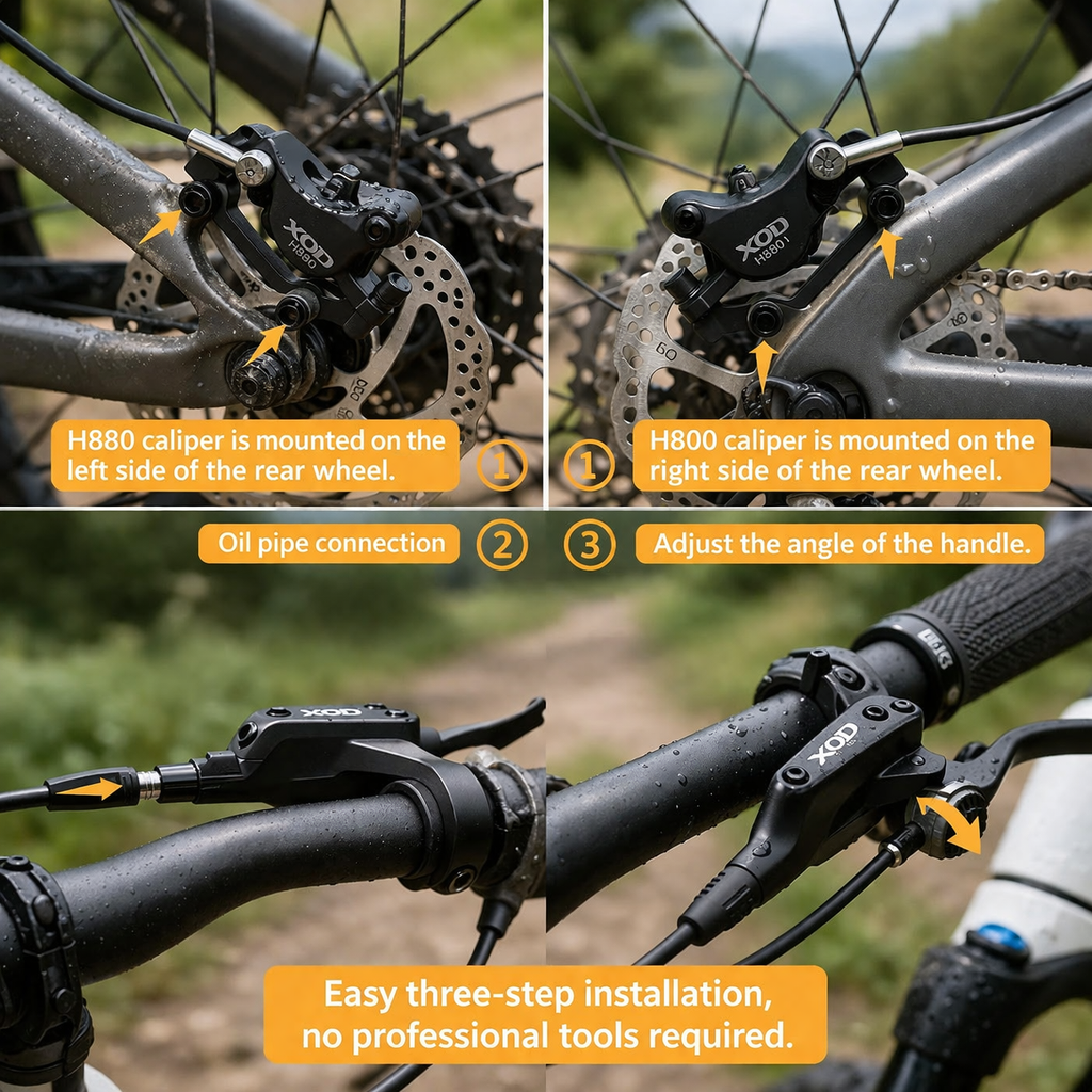XOD H800/H880 Hydraulic Disc Brakes for KuKirin G2 Series