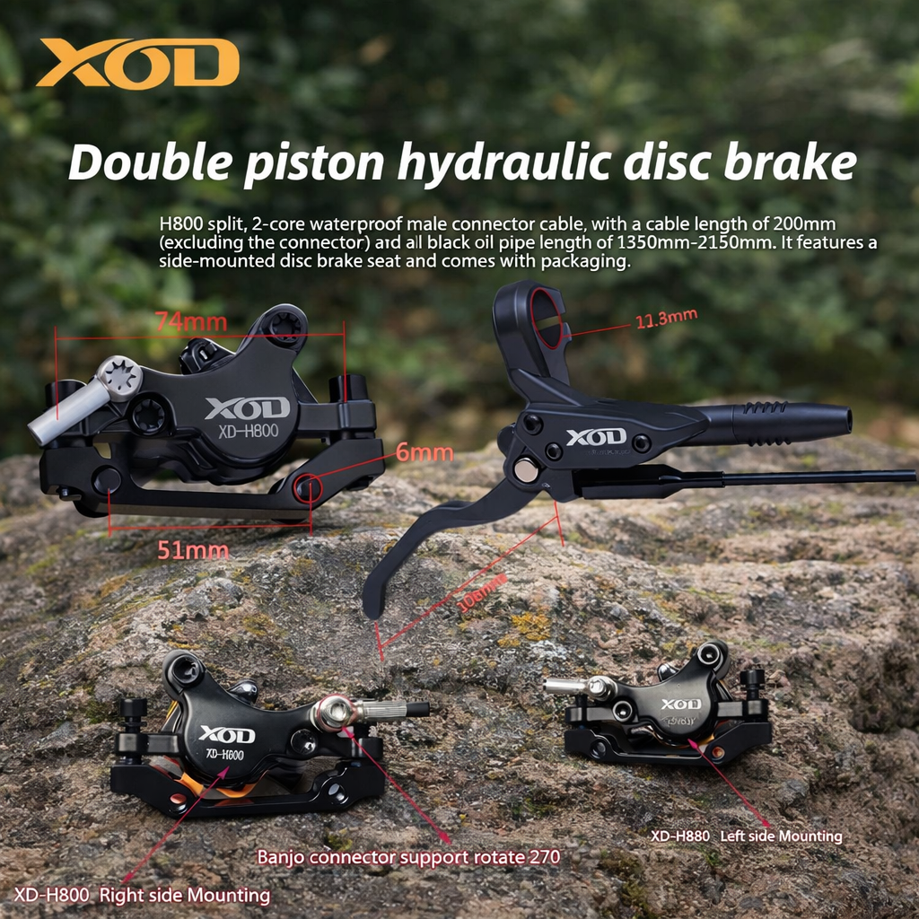 XOD H800/H880 Hydraulic Disc Brakes for KuKirin G2 Series