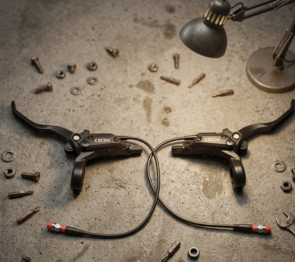 XOD Hydraulic Oil Brake Set with 2-Pin Plug for KuKirin G2 / G3 / G4 / Master Series