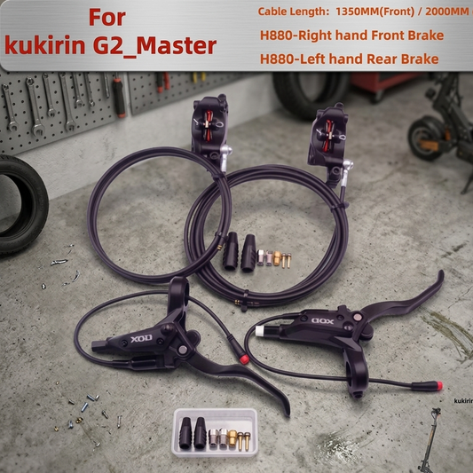 XOD Hydraulic Oil Brake Set with 2-Pin Plug for KuKirin G2 / G3 / G4 / Master Series